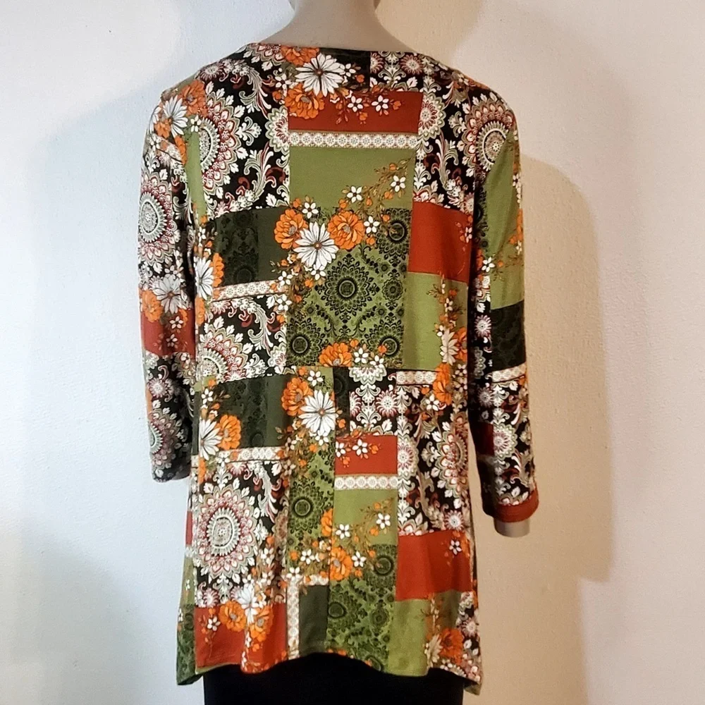 Ruby Rd. Women's Multicolor Floral Blouse Top Size S New - Picture 6 of 9